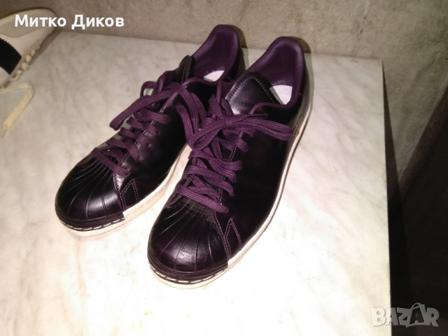  Adidas Superstar Адидас естествена кожа маркови маратонки като нови размер UK-9  1/2 US- 10 №44 