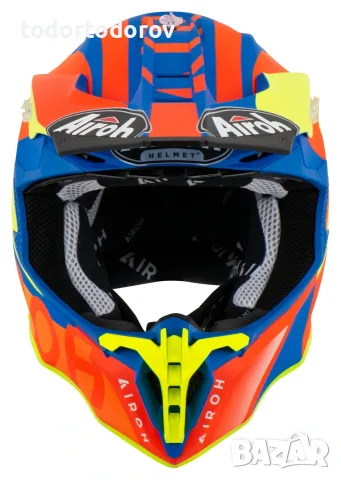 Мотокрос каска AIROH TWIST 2.0 LIFT Orange/Blue размер XXL 63-64см. 149.90 €, снимка 2 - Аксесоари и консумативи - 55941282
