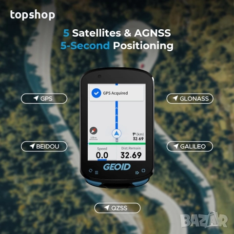GEOID CC600 Велосипеден/Колоездещ компютър с цветен екран, безжичен - навигация по маршрут, снимка 5 - Аксесоари за велосипеди - 52667147