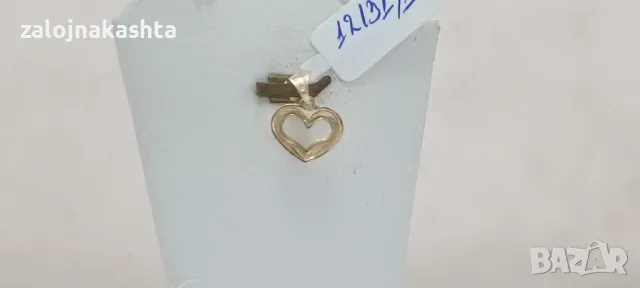 Нова Златна висулка сърце-0,64гр/14кр, снимка 3 - Колиета, медальони, синджири - 47888405