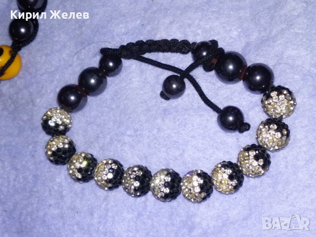 ТРИ ФЕШЪН - АРТ ХЕНД МЕЙД ГРИВНИ от ХЕМАТИТ ИСКРЯЩИ КРИСТАЛИ и КАТАЛИН 34292, снимка 5 - Гривни - 41837048