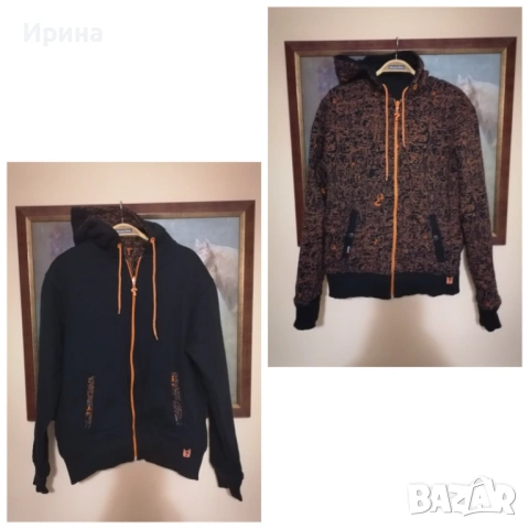 Мъжки суитшърт-яке с две лица, М размер