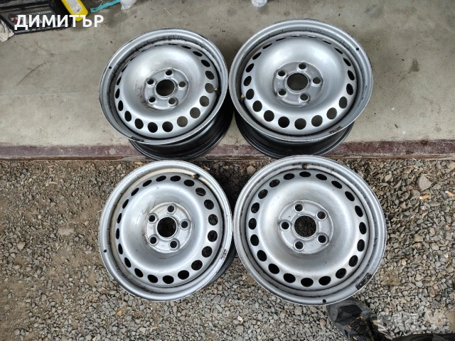 4бр.ЖЕЛЕЗНИ ДЖАНТИ 16ки за VW T5 5x120 6.5j et51 цена за брой