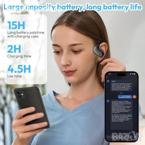 Безжични слушалки Hyundai-T26 Pro, ергономичен дизайн, 3D стерео звук, снимка 11 - Слушалки, hands-free - 53520753