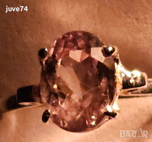 СРЕБЪРЕН ПРЪСТЕН С ЕСТЕСТВЕН СУЛТАНИТ (ТУРЦИЯ)  СЕРТИФИКАТ, снимка 4 - Пръстени - 53297493