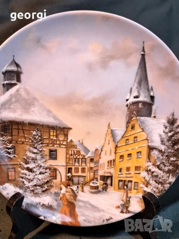 немска декоративна порцеланова чиния Kaiser 27/2 , снимка 6 - Декорация за дома - 51558151