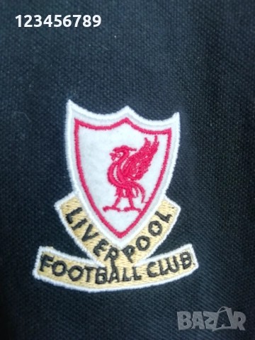 Liverpool Vintage Polo оригинална черна памучна тениска Ливърпул размер L ретро мъжка , снимка 3 - Тениски - 52154617