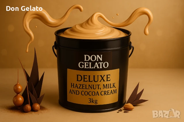 Крем пълнеж с лешници, мляко и какао Don Gelato Deluxe – 3 кг, снимка 3 - Други - 51268237