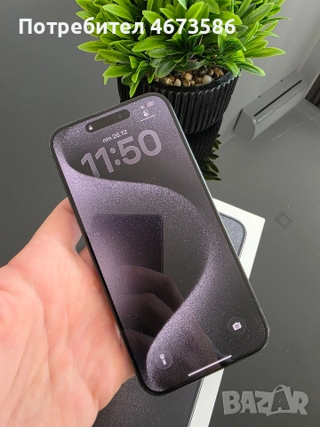 Най-ниска цена,iPhone 15 Pro Max 256GB Black Titanium | 87% батерия | SIM заключе