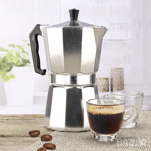 Кафеварка за до 6 чаши кафе, алуминий