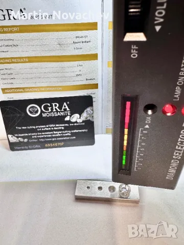 Диамант 3.5 карата , мойсанит, за бижу и подарък, снимка 11 - Други - 47125103