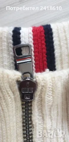 Tommy Hilfiger  Wool Cardigan Knitted Half Zip Mens Size XL ОРИГИНАЛ! Мъжка Вълнена Жилетка с 3/4 ци, снимка 14 - Пуловери - 49130310