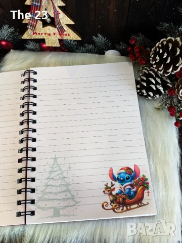 Kоледен тефтер Стич, ръчна изработка, снимка 4 - Други - 52708659