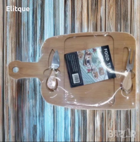 Дъска за пица с 2 прибора 29.5 x 19.5 x 1.5 см, снимка 5 - Други стоки за дома - 52853558