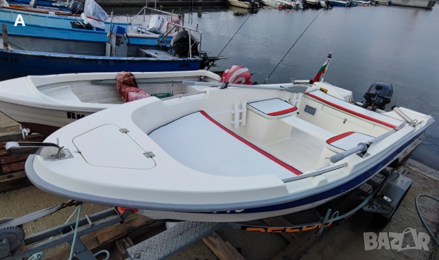 Лодка Safter 450 (2020г.), Yamaha 25кс(2023г., 456 часа), Garmin Striker Plus 7sv