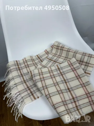 Шал от вълна и кашмир „Plaid“ на Cristina Chiti, произведен в Италия, снимка 5 - Шалове - 56154214