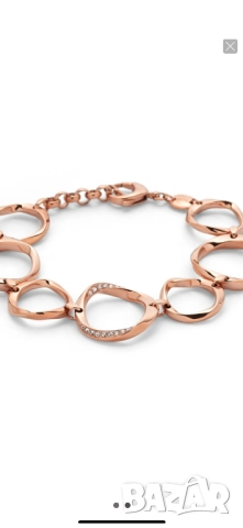 Fossil golden rose гривна и колие, снимка 6 - Бижутерийни комплекти - 52978269