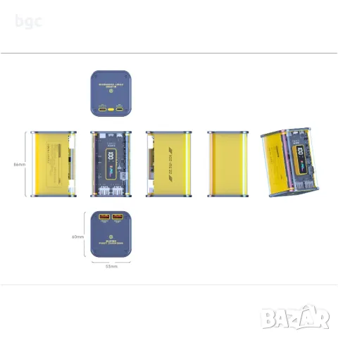 НОВА Външна батерия A+ T147LF - 20 000 mAh Super Charge 3.0 + Power Delivery (PD) 22,5 W, Цифров дис, снимка 2 - Външни батерии - 48275714