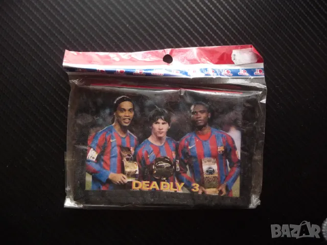 Портмоне Роналдиньо Меси Самюѐл Ето'о футбол фен Барселона големите