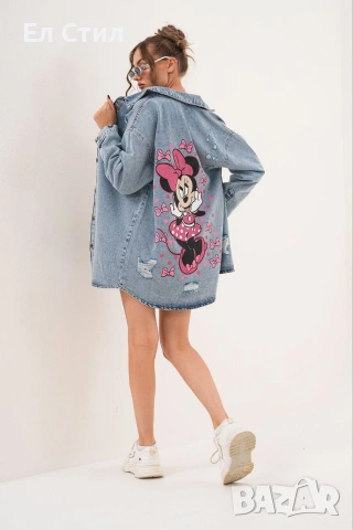 🩷Дамски дънкови ризи НА ЕДРО , снимка 9 - Ризи - 53633391