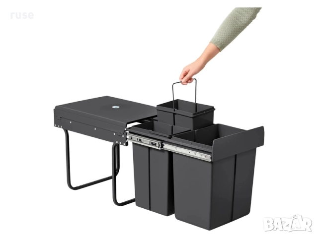 НОВИ! Вградена кофа за отпадъци кош за вграждане плавно затваряне 38 л, снимка 3 - Други стоки за дома - 51693013