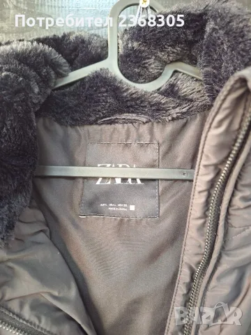 Дамско пухено яке гъши пух ZARA, снимка 4 - Якета - 56213906