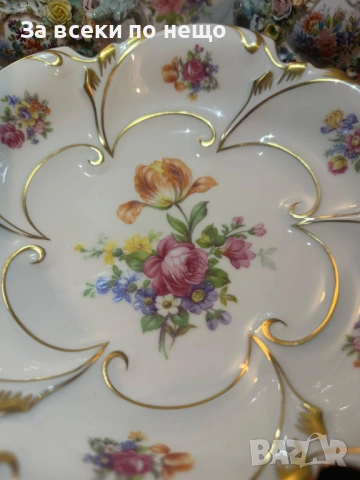 W. Germany  Circa  1964 “Jlmenau” автор и художник ръчно нарисувана купа (плато) Код P1899, снимка 11 - Декорация за дома - 53332547