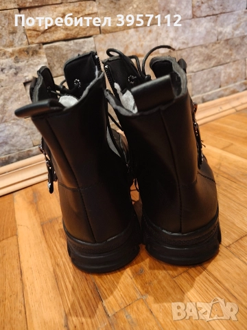 Дамски черни кубинки , снимка 4 - Дамски боти - 52677019