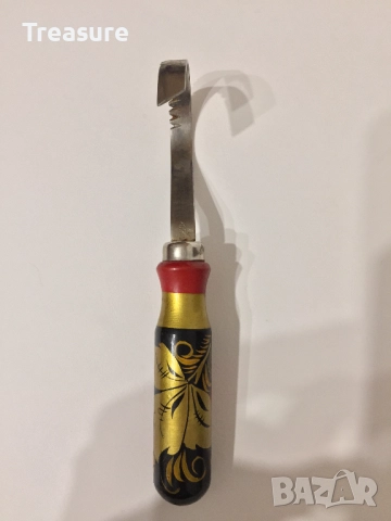 Дървена белачка Хохлома 17 см., снимка 4 - Антикварни и старинни предмети - 40953369