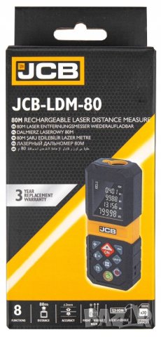 Акумулаторна Лазерна Ролетка JCB 80 метра LDM-80

, снимка 4 - Други инструменти - 42678948