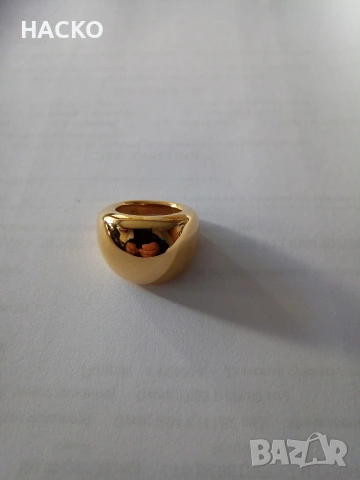 Дамски Mръстен Calvin Klein с Дебело Златно Покритие 23,5 тр. Размер 53. 100% Оригинален.