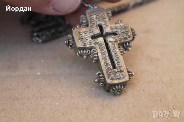 Стар сребърен Кръст, снимка 10 - Колиета, медальони, синджири - 47854103