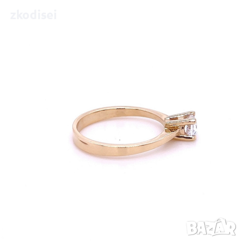 Златен дамски пръстен 2,15гр. размер:51 14кр. проба:585 модел:22420-1, снимка 2 - Пръстени - 44615939