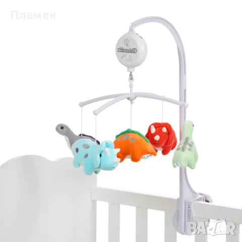 Музикална въртележка за легло и кошара CHIPOLINO  ДИНОЗАВЪРЧЕТА