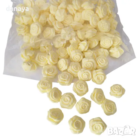 5253 Мини дунапренени розички за декорация и украса, 100 броя, снимка 5 - Изкуствени цветя - 47434153
