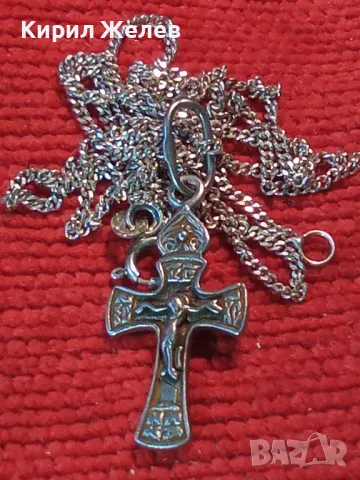 СТАРО РУСКО ПРАВОСЛАВНО СРЕБЪРНО РАЗПЯТИЕ КРЪСТ СРЕБРО 925 с 2 МАРКИРОВКИ и СРЕБЪРНА ВЕРИЖКА 40046, снимка 12 - Антикварни и старинни предмети - 50180881