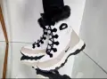 Намаление на дамски зимни боти с пух Nike в бяло, снимка 4