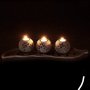 Комплект свещник декорация за маса, Декоративни камъни свещи, снимка 3