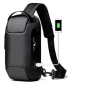 Мъжка чанта за през рамо Crossbody с USB зареждане, водоустойчива и с противокраден джоб, снимка 4