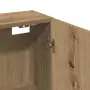 vidaXL Шкаф за баня за стенен монтаж, дъб артизан, 32x20x67 см, снимка 8