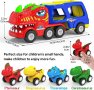 Динозавър камион с играчки малки коли за деца 5-в-1 интерактивна, снимка 2