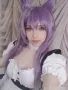 Аниме косплей лилава перука с две опашки Genshin Impact Keqing Cosplay, снимка 7