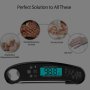 Дигитален термометър за храна с вградена сонда , диапазон на измерване -50°C - 300°C, черен, снимка 6