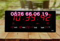 LED стенен електронен часовник 36 см, календар/термометър