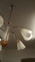 Абажур (полилей) - метален с дървени елементи   - с 5х3 W - Нови LED крушки Е14 - 3000К топло бяло, снимка 8
