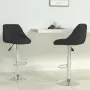 vidaXL Бар табуретки, 2 бр, черни, кадифе, снимка 2