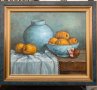 Голяма картина натюрморт маслени бои в луксозна и масивна рамка, снимка 1 - Картини - 34831346