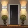 LED стенен лампион 8 W - 2 броя нагоре/надолу IP65 топла бяла 3000 K – бял, снимка 4