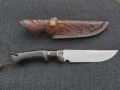 Висококачествен ръчно изрработен нож с кожена кания, снимка 1