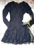 Черна елегантна дантелена парти рокля , снимка 6